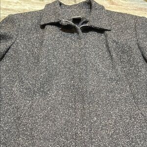 Garnet Hill Black and White Textured Blazer